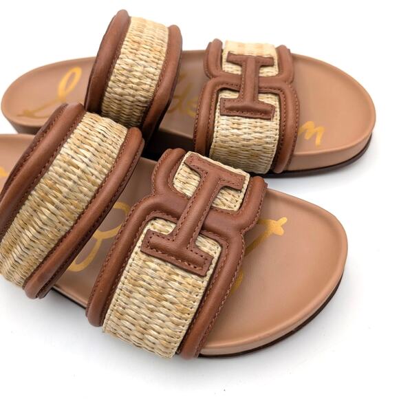 Sam Edelman Rowan Double Strap Slide Sandals Women's Dk Natural Size US6.5M - Picture 9 of 11